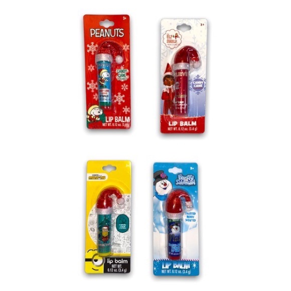 Elf on the Shelf ,Frosty the Snowman ,Peanuts, Minions Christmas Lip Balm - Picture 1 of 5
